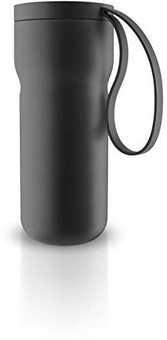 Thermo-Teebecher mit Teefilter, schwarz pulverbeschichtet H 18cm Ø 7,3cm