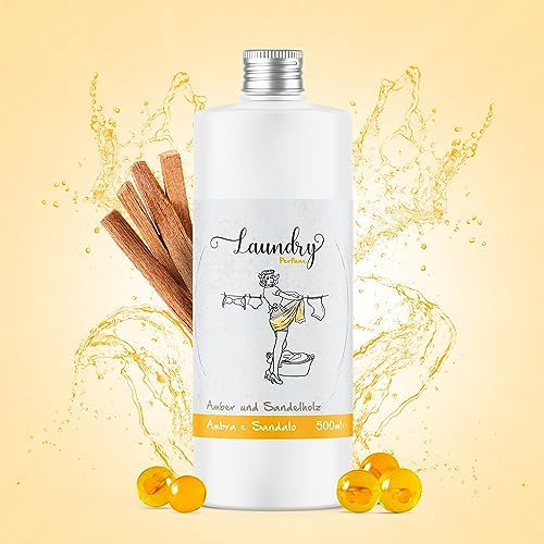 Laundry Parfüm für die Waschmaschine, Duft für die Wäsche, 500 ml, Amber und Sandelholz