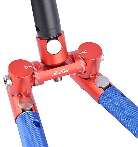 AMEYXGS Bogenschießen Bogen stabilisator Doppelseitig V-Bar einstellbare Schnelltrenner für Compound Recurve Bogen Vibration dämpfer (Rot)