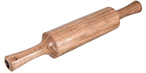 Zolto Wooden Handicrafted Wooden Rolling Pin Roller Thick,Wood,Roti Belan, Chapati Make(From INDIA)