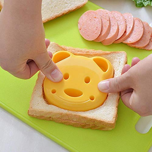TOSSPER Sandwich Bread Mold Small Yellow Bear Shape Cake Mold Maker Mould Cutter Craft Baking Tool