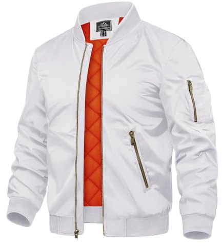 TACVASEN Jackets for Men Smart Casual Bomber Jacket Windproof Mens Coat