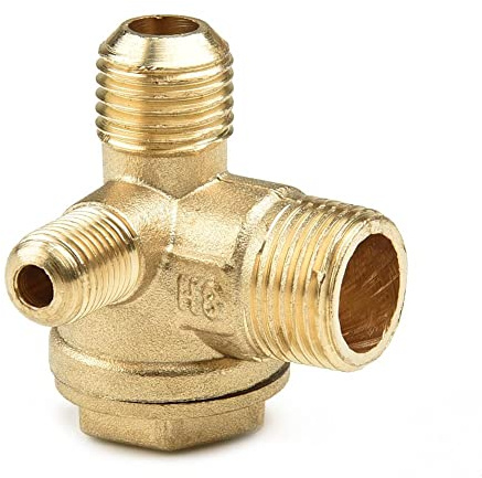 Válvula de retención unidireccional de latón de tres vías para compresor de aire, para accesorios de bomba de aire de compresor de aire de repuesto 16 x 14 x 10 mm