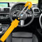Steering Wheel Lock Twin Bar, Universal Anti-Theft Heavy Duty Car Van Wheel Locks High Visibility Crook Lock for Car Security Device SUV Wheel Locks + 2 Keys (Steering Wheel Lock)