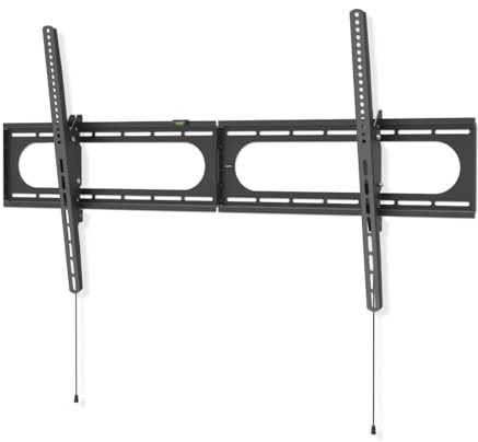 Hama TV Wandhalterung neigbar, Slim (TV Wandhalterung 37-120 Zoll, VESA 50x50 bis VESA 1100x600, bis 100kg, geringer Wandabstand, mit Fischer-Dübeln & Bohrschablone) schwarz