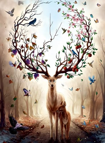 Ravensburger - Puzzle per adulti - Puzzle da 500 pezzi - Cervo mistero - Adulti e bambini dai 12 anni - Puzzle di alta qualità - Animali e fantasia - 12000391