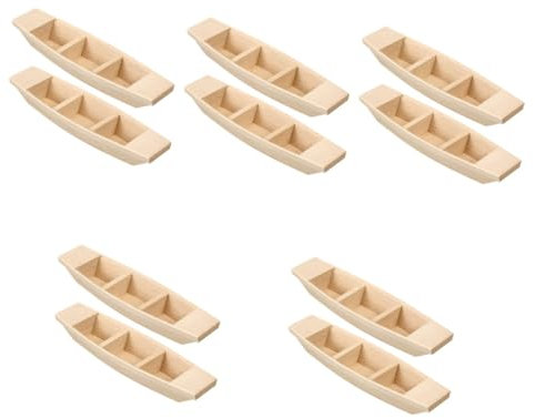 Warmhm 10 STK Kleines Spielzeugboot Aus Holz Spielzeuge Schiffsverzierung Aus Holz Mini-Spielzeug Skulpturen Wohnkultur Hausdekorationen Für Zu Hause Büro-Boot- Modell Kind