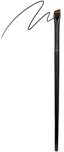 Zasdvn Pinceau biseauté pour sourcils/eyeliner | Poils synthétiques, noir, baguette coudée, pinceau de maquillage