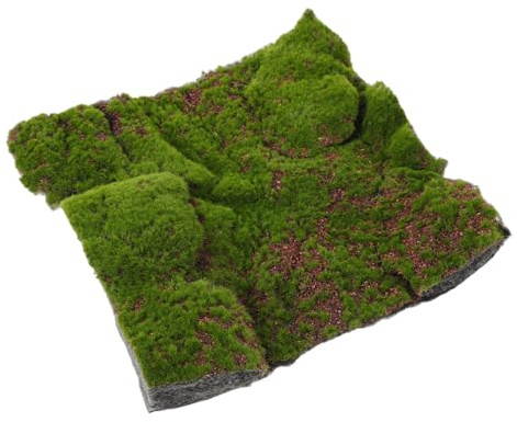 Amosfun Tappetino in Muschio Finto 11.81X11.81X1.77 in Tappeto Erboso Artificiale Per Decorazione Paesaggistica Finta Per Balcone Giardino Casa E Ristorante