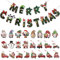 DKDDSSS 49pcs Navidad Colgante Decoración, Adornos del árbol de Navidad de Madera, Gnomo Adornos de Navidad, Rodajas de Madera de Navidad, para DIY