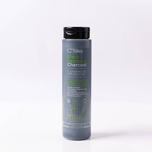The Cosmetic Republic Charcoal Facial Cleansing Gel - Daily Use for Clean, Fresh Skin with Activated Charcoal and Black Bamboo