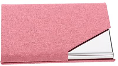 misppro Visitenkartenetui aus Edelstahl, 9,5 cm, leicht, Pink, 0