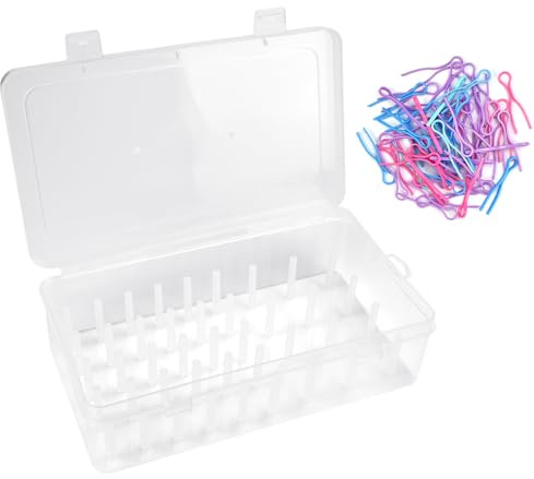 EUIEUT Select nähgarn aufbewahrungsbox Nähgarn Aufbewahrungsbox Nähgarn-Spulenbox mit 42 Achsen Faden Spulen Aufbewahrungsbox, Nähgarn Spulen Aufbewahrungsbox mit 50 Spulenfadenhalter für Gewinde