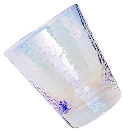 UTHCLO Colorful Hammered Glass Drinking Cup Unique Water Wine and Beer Tumbler for Parties and Home Use Nordic to Hold for Beverage