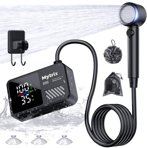 Mytrix bärbart utomhus duschset svart