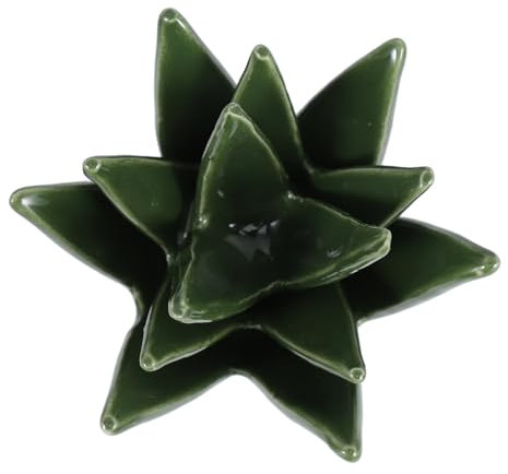 Gatuida Keramikringhalter in Aloe-form Für Damen Tragbarer Schmuckhalter Aus Keramik Organisierter Ringhalter Für Hand Westernbadezimmerdekor