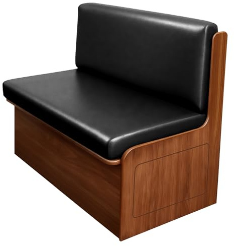 SearchI PU Leather RV Dinette Cushion Covers, Stretch Camper Cushion Slipcovers for Travel Trailer Couch RV Booth Seat, Replacement Camper Sofa Chair Protector(1 Backrest Cover & 1 Bench Cover, Black)