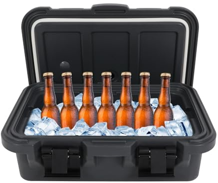 Boîte de conservation au chaud de 15 l - Pour le camping - Avec couvercle amovible - Conservation des bras et capacité de refroidissement - Support alimentaire isolé pour fêtes, banquets, camping - 63