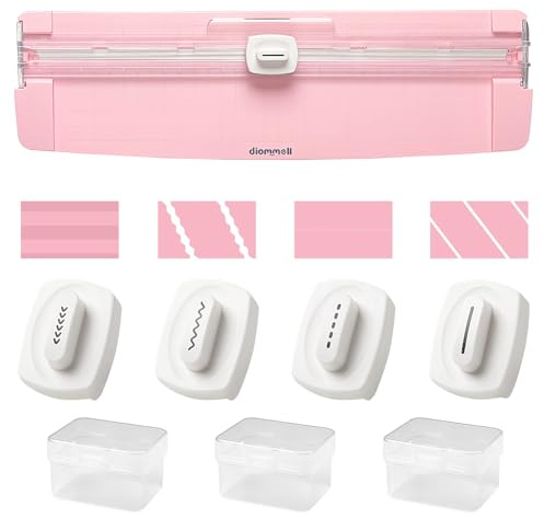 Papierschneider,4-in-1 Schneidegerät Papier Cutter mit Rillwerkzeug Seitenlineal,Automatischer Klingenschutz Austauschbare Klingen,Papierschneider Klein zum Basteln Wrapping Paper Cutter