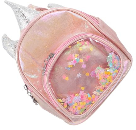 MUCKLILY Mochila Infantil Unicornio Mini con Lentejuelas Rosa Mochila Escolar Creativa Ajustable para Niñas para Exteriores y Uso Diario
