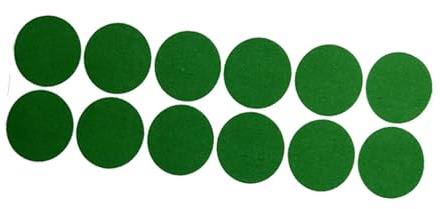 Fonowx 20 Pezzi Adesivi Segnapunti Tavolo Biliardo Accessorio Panno Proteggi Marker Riparazione Foro Posizionamento Palline Applicazione Semplice Adatti per, Verde 60 Mm