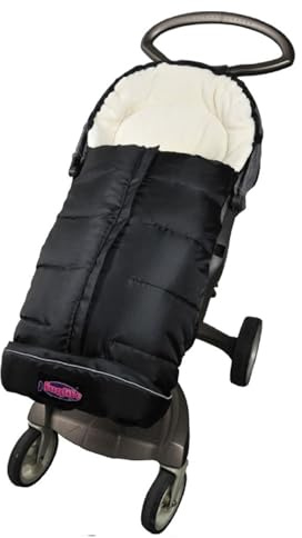 German Designed Universal Stroller Footmuff, 5 Way Zippers Style for Baby Easy in & Out of Water Repellent Winter Stroller Bunting Bag, Height/Temperature Adjustable Anti-Kick Stroller Sleeping Bag