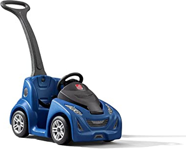 Step2 Push Around Buggy GT Kids Push Car, Ride On Toy, Stroller Substitute, Includes Seat Belt & Horn, Made of Durable Plastic, Max Weight 50 lbs., For Toddlers 1.5-3 Years Old, Blue