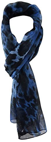 TigerTie Unisex Chiffon Schal Leoparden Muster - Gr. 160 cm x 36 cm