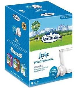 Central Lechera Asturiana Cápsulas De Leche Semidesnatada, Paquete De 16 Cápsulas, 1 x 280 g