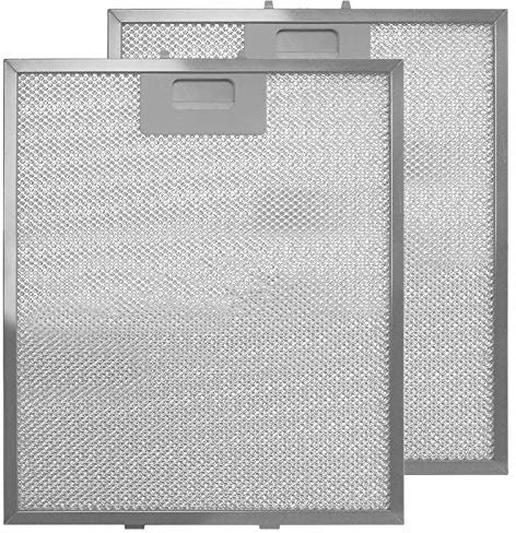 SPARES2GO Universal Cooker Hood Metal Mesh Filter (305 x 267mm, Pack of 2)