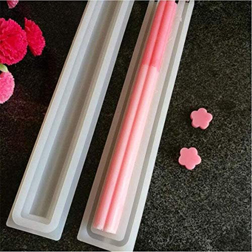 Formen DIY lang Tube Mousse Dessert Silikon Form quadratisch handgefertigt Kerze Seife Vorlage Backform, Kuchen dekorieren Werkzeug, Kitchen Craft Dekorationen blume (Blume)