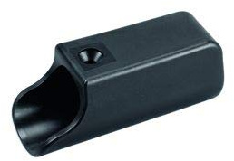 4 tappi scorrevoli per tubi in acciaio, in plastica, colore nero (22 mm, senza feltro)