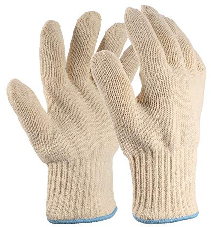 Phoetya 2 Pcs/Set Heat Resistant Oven Gloves, Double-Layer Non-Slip & Reusable Kitchen Oven Gloves with Fingers for BBQ Cooking Baking