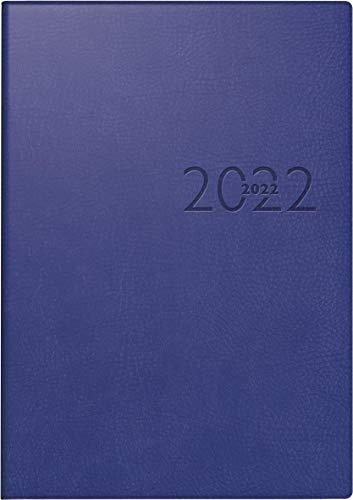 rido/idé 7023016302 Buchkalender studioplan int, 2 Seiten = 1 Woche, 168 x 240 mm, Kunstleder-Einband Tejo schwarz, Kalendarium 2022, mit Registerschnitt