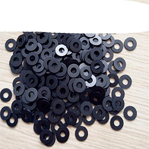 100 Stück M2-M2,8 Dicke 0,15/0,2/0,25/0,3 mm Hochpräzise schwarze Farbe Polyslider Graphit-Nylon-Unterlegscheibe-2,5 x 8 mm, Dicke 0,3 mm