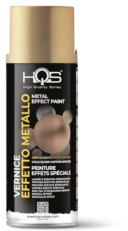 HQS Bomboletta di Vernice Spray 400ml Effetti Speciali Metallo (Bronzo)