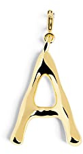 SINGULARU - Charm Letter XL - Colgante Inicial en Latón con Acabado Baño de Oro de 18 Kt - Colgante Letras A - Z - Charm Combinable con Collar - Joyas para Mujer