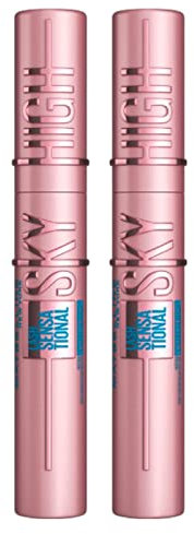 2 x Maybelline Lash Sensational Sky High Waterproof Mascara 7.2ml - Black