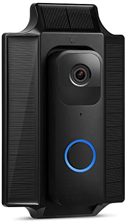Wasserstein Solar Charger and Mount - Compatible with Blink Video Doorbell - Solar Power for your Blink Video Doorbell (Black)