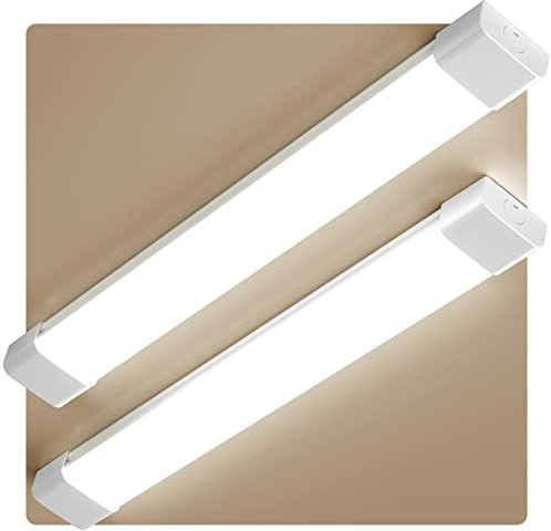 Anten 2 x Neon LED 150CM | 45W 4950lm Tube Connectable | Blanc Naturel (4000K) Reglette IP65 Imperméable Luminaire Plafonnier pour Garage, Ateliers, Sous-sol, Salle de Bain, Bureau, Parking