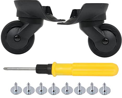1 paire de roulettes de rechange pour valise pivotante à 360° Noir, noir, W187, Ensembles de bagages