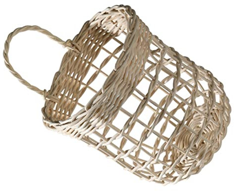 UPKOCH Hängender Blumenkorb Aus Rattan Dekorativer Aufbewahrungskorb Für Obstkorb Weiß Als Haushaltsdekoration Und Geschenkidee
