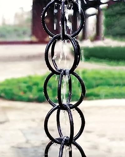 ZIMGOD Regenkette Dekorativer Regenketten-Wasserfall, Metallregenfänger-Kettenring, Dachrinnen-Fallrohre, Regenwasserumlenker, Außenregenkette für Wassersammler (Size : 4m/13ft)