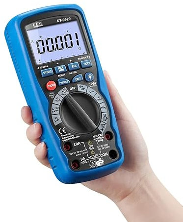 GuliTech digital Multimeters CEM DT-9929 Professional True RMS Industrial digital multimeter with 1000V AC+DC Measurement,40,000 counts IP67 Waterproof(DT-9929)