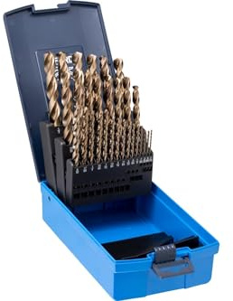 PFERD HSS Spiralbohrer-Set 1/16-1/2 Zoll M35 (Co5) INOX – 29-teilig – Premium Kobaltbohrer für harte Materialien, Edelstahl, Nichteisenmetalle – 135° Split Point Jobberlänge – Teil 20076