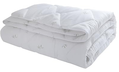 Yatas Bedding Nuevo Couette en Bambou 135 x 200 cm - Douce et Respirante - pour Toutes Les Saisons - Couette 135 x 200 cm - Couette 300 g/m² - Chaude