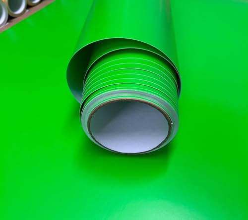 vgoltd Adesivo per mobili opaco con retro adesivo in vinile per copertura di armadi, carta adesiva Fablon (verde mela, 1 m x 305 mm)