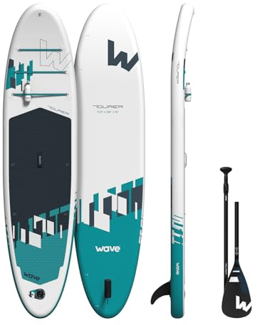 Wave Premium Stand Up Paddleboard mit Anti-IR Leaking-Design (Tourer 2.0, 3 m | Weiß)