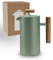 LAMBDA COFFEE® CALDERA Thermo French Press Edelstahl I 1 Liter - 5 Tassen in Moss Green Grün I 3 Größen erhältlich I Kaffeebereiter Edelstahl | Doppelwandig: Hält lange Warm I Kaffeezubereiter