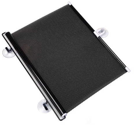 jiajulashou123 Verdunklungsrollo Mit Saugnäpfen Schwarz Sonnenschutz-Rollos für Fenster Temporäre Jalousien Ohne Bohren Fensterrollo Rollo Sichtschutz Einziehbarer für Büro (45x125cm)